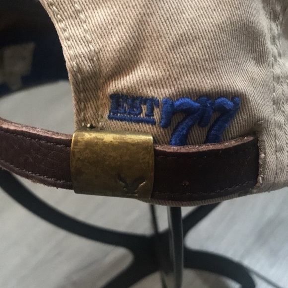 American Eagle Outfitters Khaki Embroidered Factory Distressed Fashion Cap - Picture 7 of 9